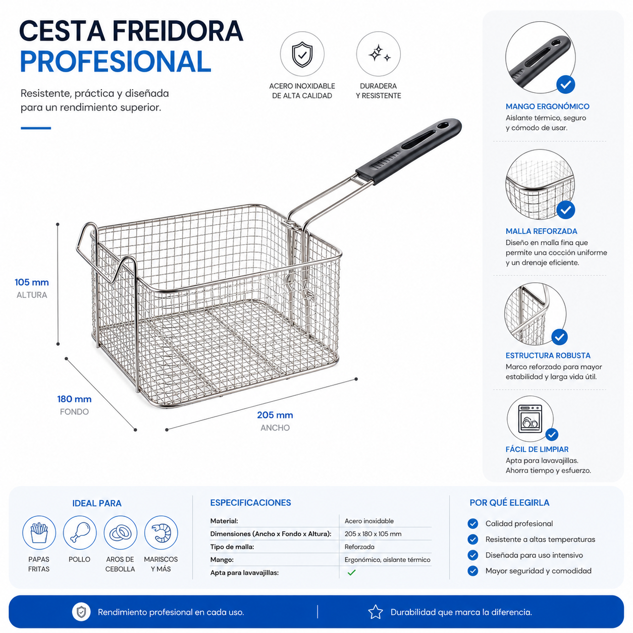 Freidora Eoland Eléctrica Doble 12 Litros Vertical Acero Inoxidable Canastillos Independientes Cocina Restaurante Negocio