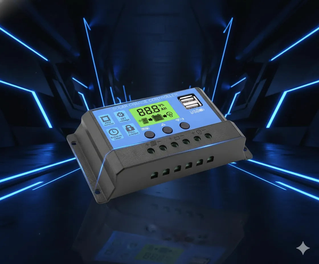 Regulador Controlador Carga Solar Digital 12v 24v 10a Usb
