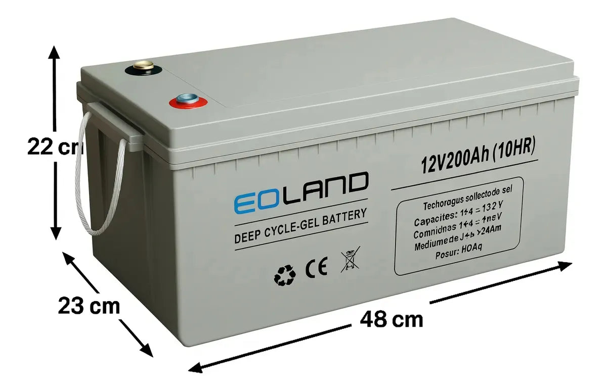 Pack 2 Batería Ciclo Profundo Gel Ult 12v200ah Energía Solar