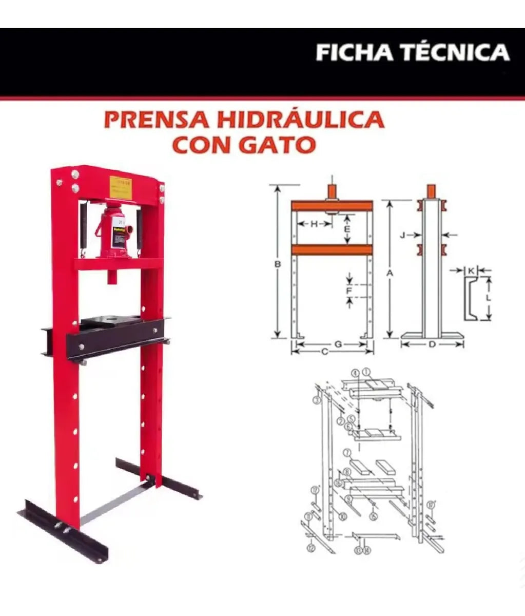 Prensa Hidraulica Herramientas Industriales Prensas 20 Ton