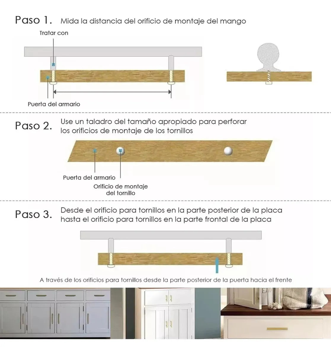 Pack X20 Manilla Tirador Tiradores De Cajones 20cm Tiradores