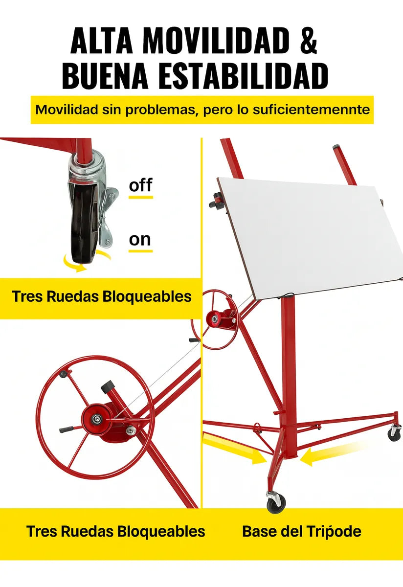 Andamio Elevador De Placas Yeso Volcanita 3.5 Metros Altura