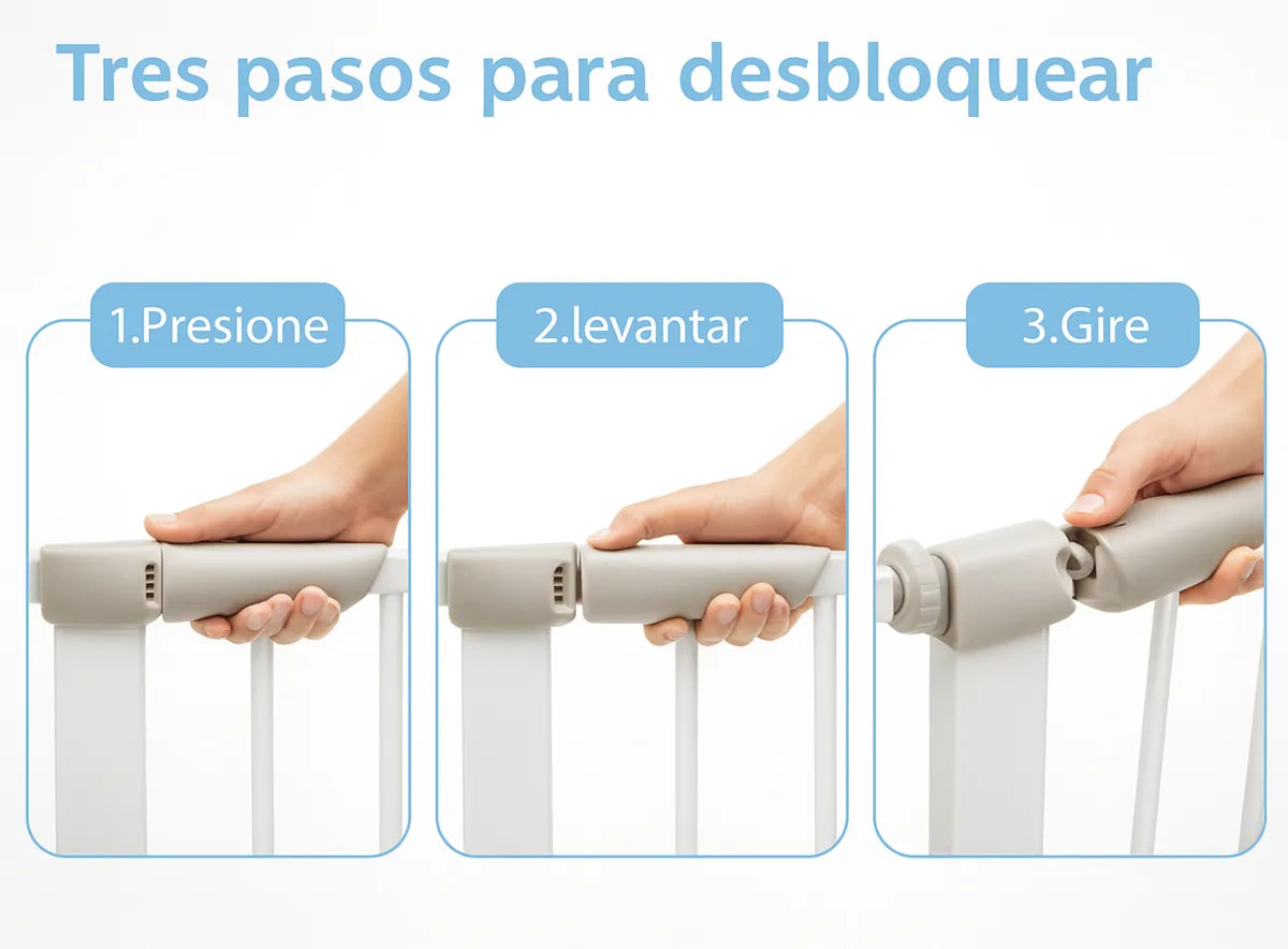 Puerta Seguridad Bebe Mascota 75-82 X 78cm Reja Escalera