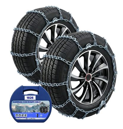 Set X2 Cadenas Rompe Hielo Autos Camionetas Nieve Serie 18