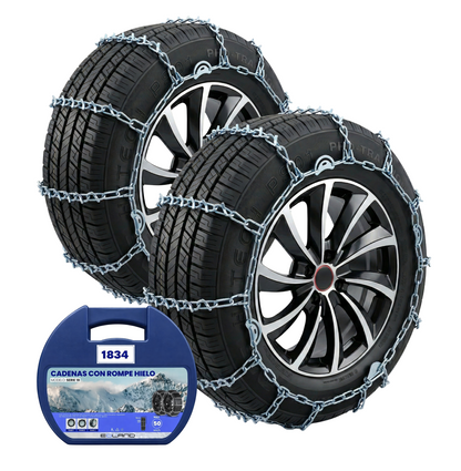 Set X2 Cadenas Rompe Hielo Autos Camionetas Nieve Serie 18