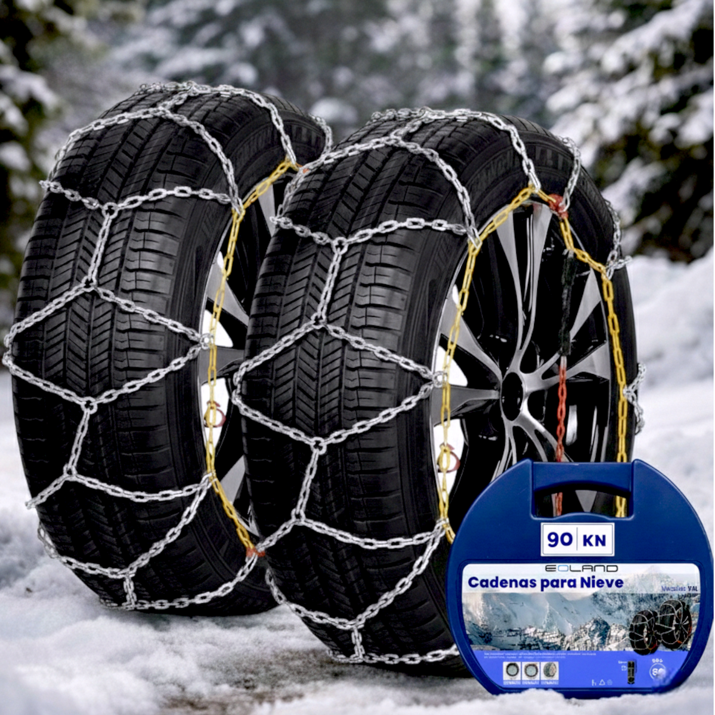 Set X2 Cadenas Autos Camionetas Kn Para Nieve Y Barro Rueda