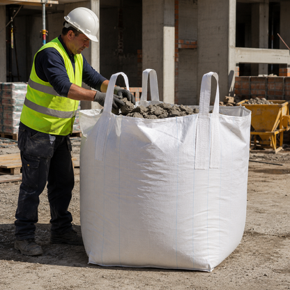 Maxisaco Eoland 1500 Kg Polipropileno 90x90x120cm Resistente Carga Materiales Construcción Vacío Escombro Limpieza Desechos