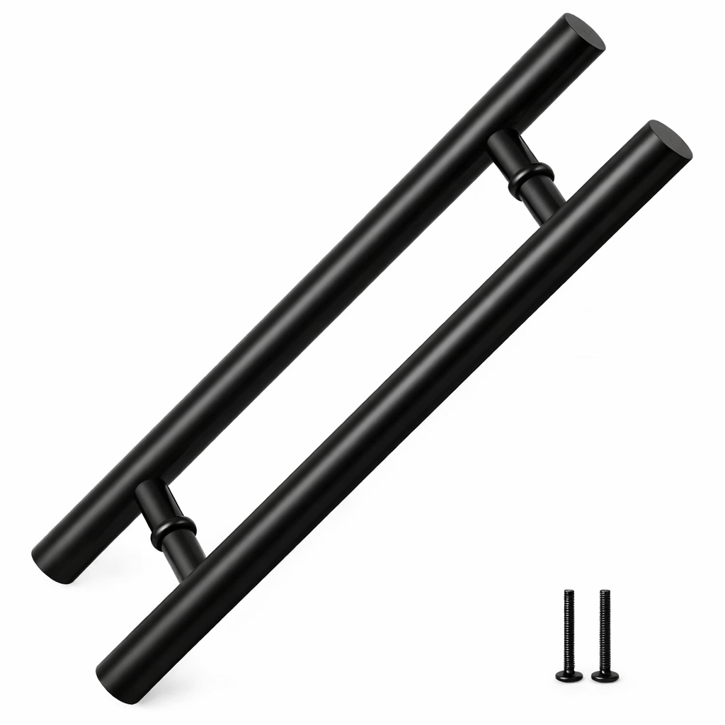 Manillon Negro Para Puertas Acero 50 Cm Puerta Vidrio Madera