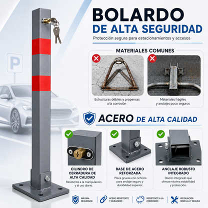 Tope Bloqueador Estacionamiento Barrera Antiparking 65 Cm