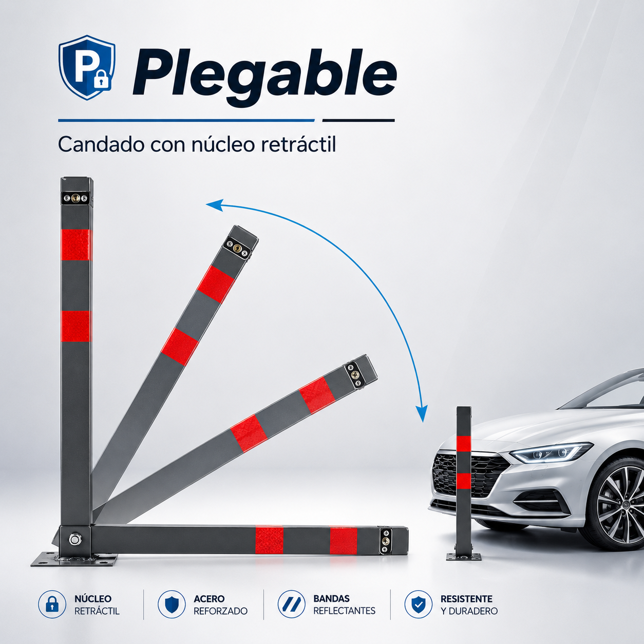 Tope Bloqueador Estacionamiento Barrera Antiparking 65 Cm