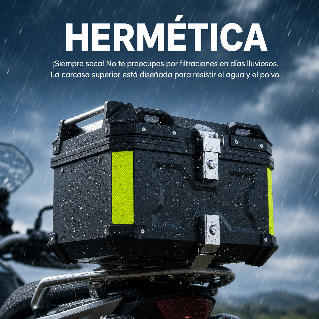 Maleta Para Moto Aluminio Trasera Universal 45/55/65 Litros