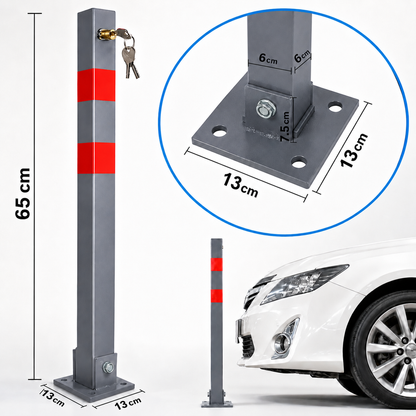Tope Bloqueador Estacionamiento Barrera Antiparking 65 Cm