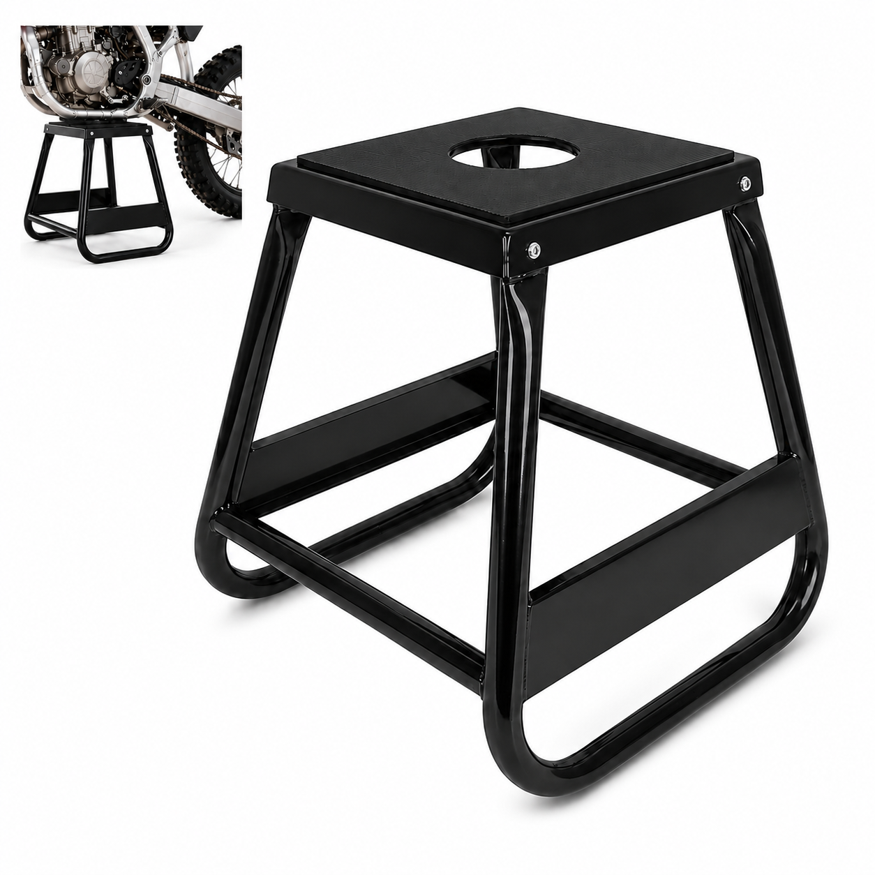 Soporte Eoland Moto Cross Base Metalica 200 Kg Goma Antideslizante Motocross Enduro Taller Garaje Servicio Mantenimiento Elevador Moto