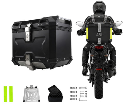 Maleta Para Moto Aluminio Trasera Universal 45/55/65 Litros