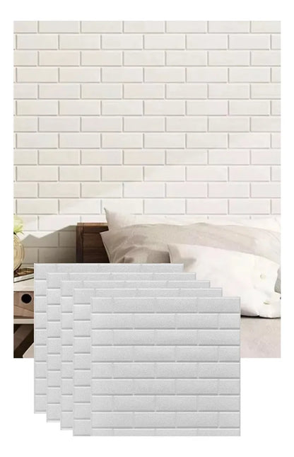 Laminas Autoadhesivas Decomural 3d Ladrillo Pared 70x77cm
