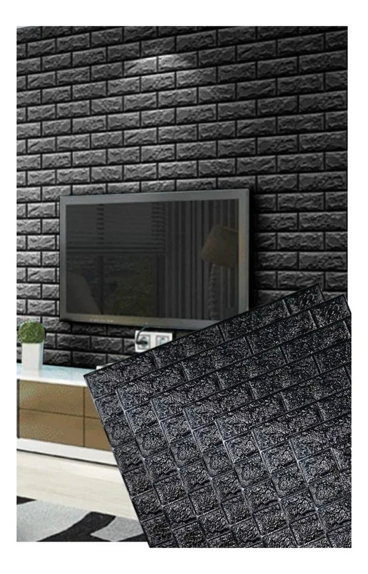 Laminas Autoadhesivas Decomural 3d Ladrillo Pared 70x77cm