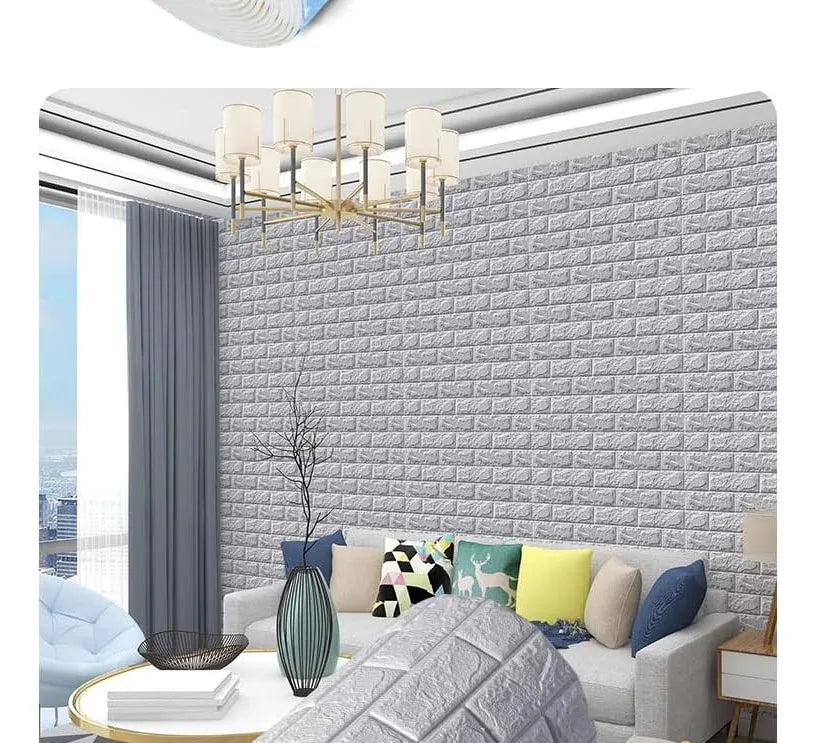 Laminas Autoadhesivas Decomural 3d Ladrillo Pared 70x77cm