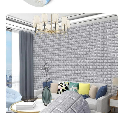 Laminas Autoadhesivas Decomural 3d Ladrillo Pared 70x77cm