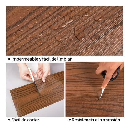 Piso Autoadhesivo Pisos De Vinil Alto Trafico Pvc 36uds 5m2