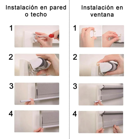 Cortina Roller Blackout Persianas Roller Dia Y Noche 60x200