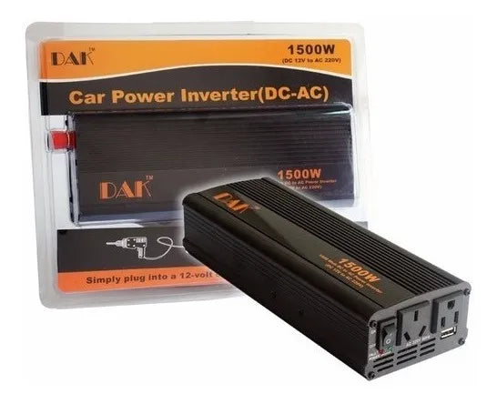 Inversor Voltaje Corriente 12v A 220v Auto Portatil 1500w