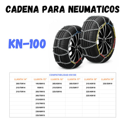 Set X4 Cadenas Autos Para Nieve Y Barro Camionetas Kn Rueda