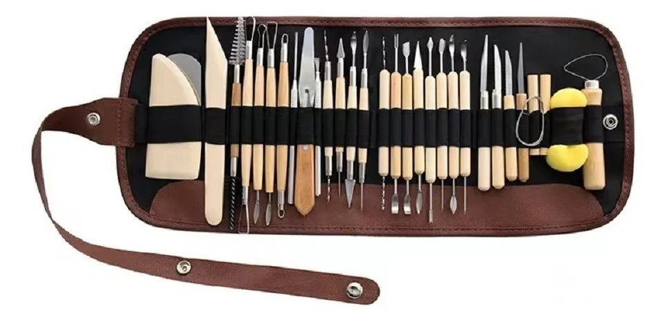 Set 30 Herramientas Para Modelar Arcilla Ceramica Estecas