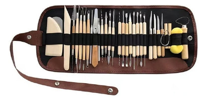 Set 30 Herramientas Para Modelar Arcilla Ceramica Estecas