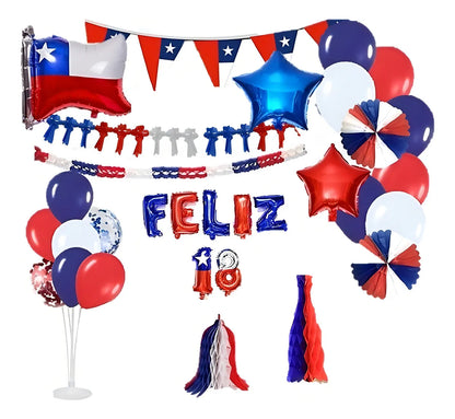 X3 Globos Metalicos Globo Bandera Decoracion Fiestas Patrias