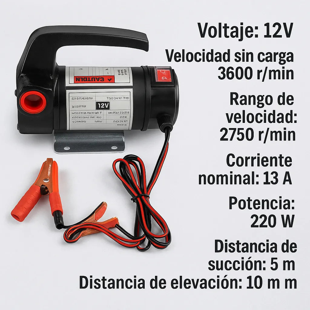 Kit Bomba Trasvasije Portatil 12v Surtidor Contador Digital