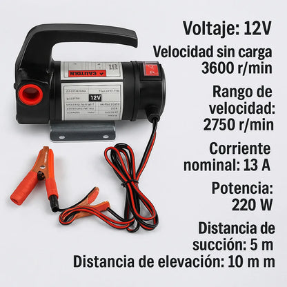 Kit Bomba Trasvasije Portatil 12v Surtidor Contador Digital