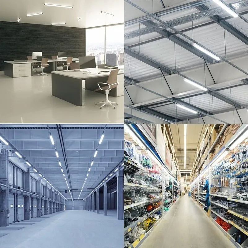 X2 Tubos Led 120cm Canaleta Led Luz Canoa Plana Tubo Led 36w