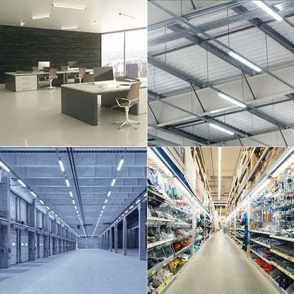 X2 Tubos Led 120cm Canaleta Led Luz Canoa Plana Tubo Led 36w