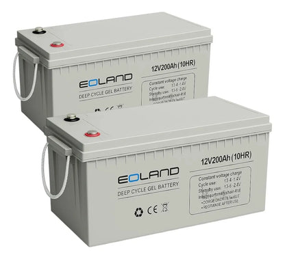 Pack 2 Batería Ciclo Profundo Gel Ult 12v200ah Energía Solar