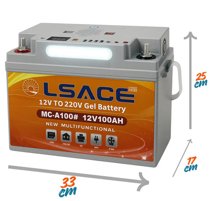 Bateria Gel 12v 100ah Estación Energía Portátil Ac 220v Usb