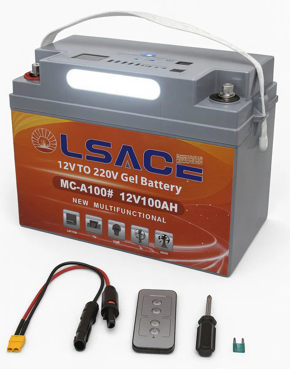 Bateria Gel 12v 100ah Estación Energía Portátil Ac 220v Usb