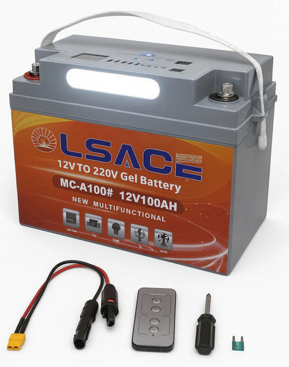Bateria Gel 12v 100ah Estación Energía Portátil Ac 220v Usb