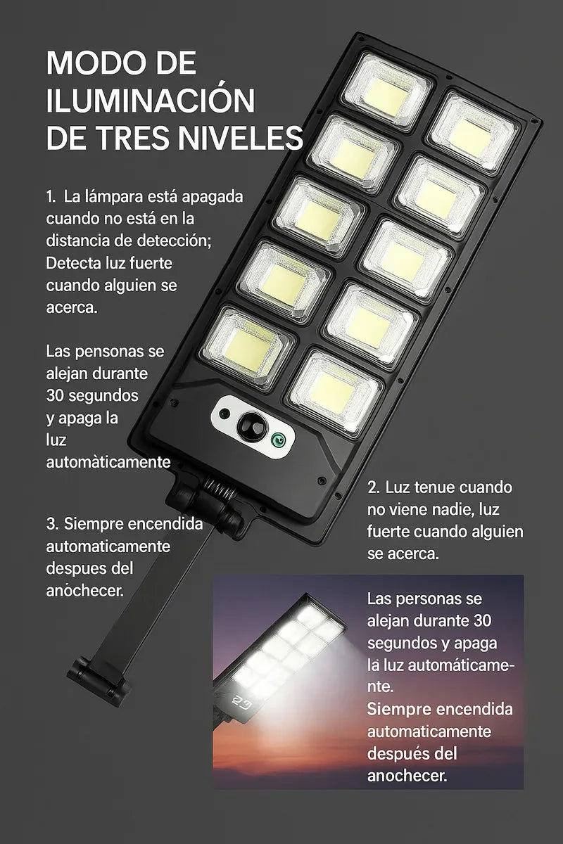 Foco Led Solar Foco Solar Exterior Sensor Iluminacion 300w