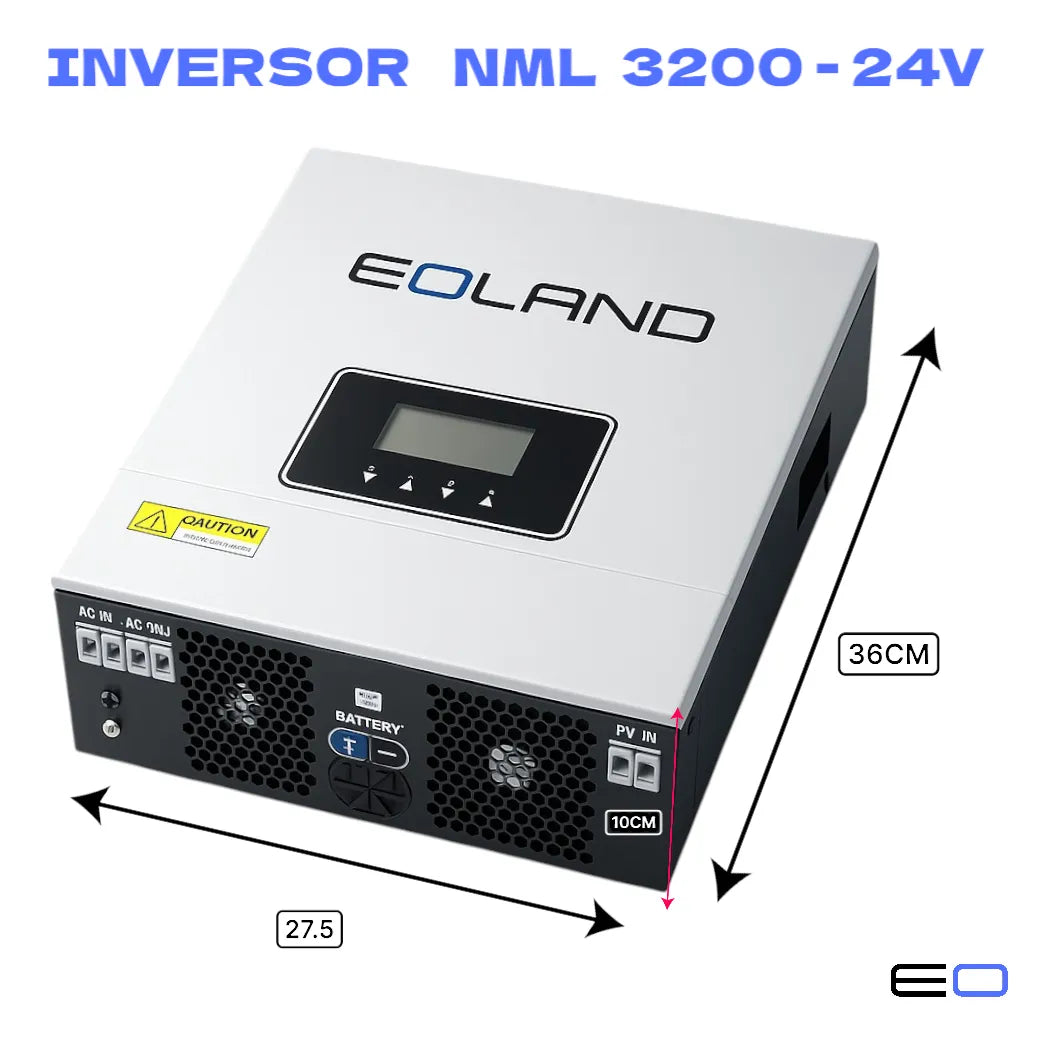Inversor Hibrido Solar Corriente Onda Pura Nml 3200w - 24v