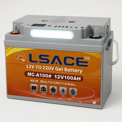 Bateria Gel 12v 100ah Estación Energía Portátil Ac 220v Usb