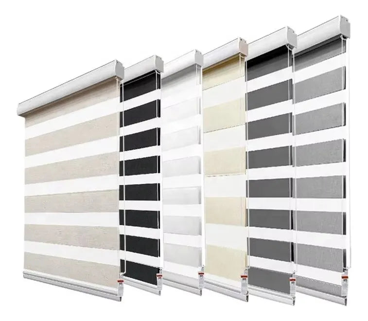 Cortinas Roller Duo Blackout Cortina Dia Noche 100x200 Gris