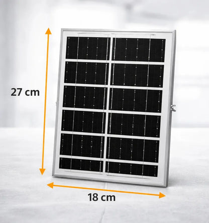 Foco Reflector Solar 60 Watts Led Sensor Movimiento Exterior Negro Blanco Frío