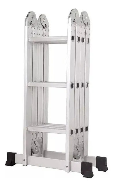 Escalera Aluminio Plegable 3x4 12 Peldaños Metalicas 3.4mt