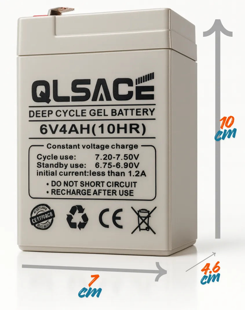 Batería 6v 4ah Gel Recargable Herramientas Ciclo Profundo