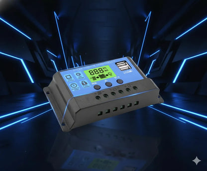 Regulador Controlador Carga Solar Digital 12v 24v 10a Usb