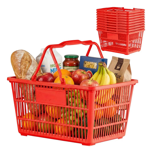 Pack X5 Canastos Cesta Mano Compras Supermercado Minimarket