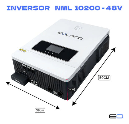 Inversor Hibrido Solar Corriente Onda Pura Max 10200w 48v