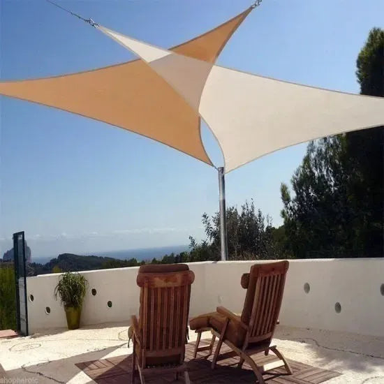 X3 Toldos Vela Malla Raschel Sombra Triangular Vela 3.6 Mts