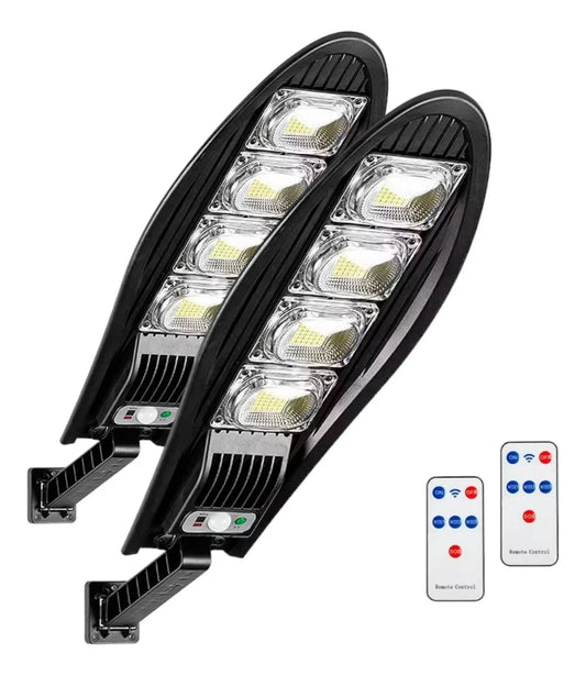 Pack X2 Foco Exterior Iluminacion Solar Foco Led Solar 180w