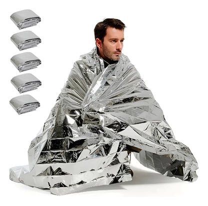 X5 Manta Termica Aluminio Eoland Emergencia Camping Supervivencia 210x130cm Manta Isotermica Calienta Cuerpo Camping Impermiable Aluminizada Trekking Outdoor Carpa